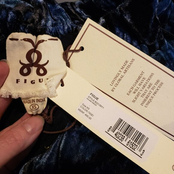 Figue Blue Boho Velvet Burnout Mini Dress - Picture 8 of 11